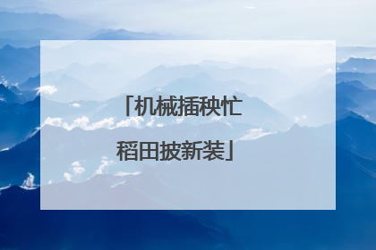机械插秧忙 稻田披新装