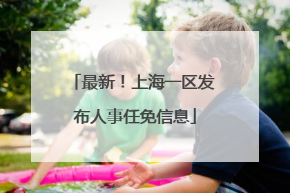 最新！上海一区发布人事任免信息