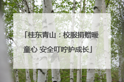 桂东青山：校服捐赠暖童心 安全叮咛护成长