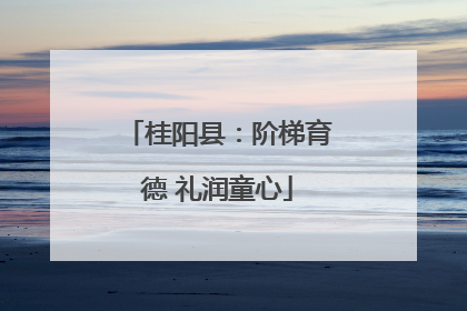 桂阳县：阶梯育德 礼润童心