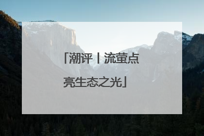 潮评丨流萤点亮生态之光