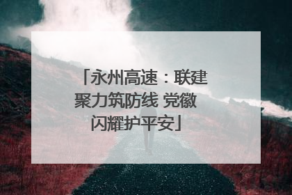 永州高速：联建聚力筑防线 党徽闪耀护平安