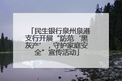 民生银行泉州泉港支行开展“防范‘黑灰产’，守护家庭安全”宣传活动
