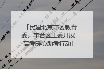 民建北京市委教育委、丰台区工委开展高考暖心助考行动