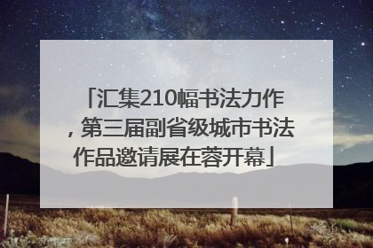 汇集210幅书法力作，第三届副省级城市书法作品邀请展在蓉开幕