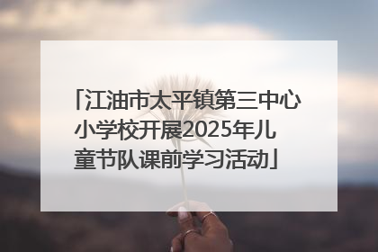 江油市太平镇第三中心小学校开展2025年儿童节队课前学习活动