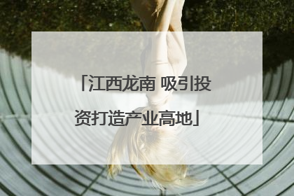 江西龙南 吸引投资打造产业高地