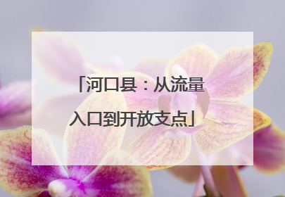河口县：从流量入口到开放支点