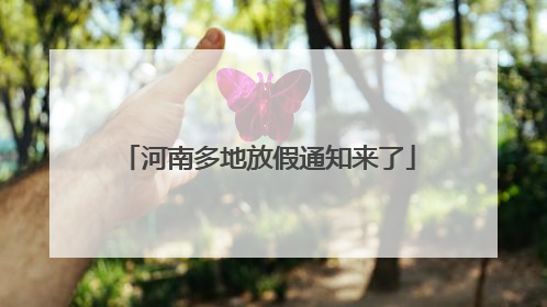 河南多地放假通知来了