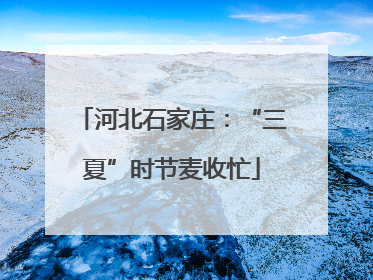 河北石家庄：“三夏”时节麦收忙