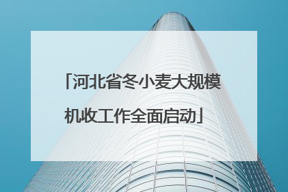 河北省冬小麦大规模机收工作全面启动