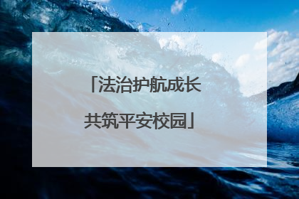 法治护航成长 共筑平安校园