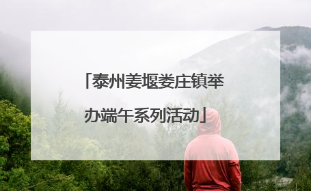 泰州姜堰娄庄镇举办端午系列活动