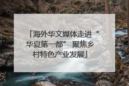 海外华文媒体走进“华夏第一都” 聚焦乡村特色产业发展