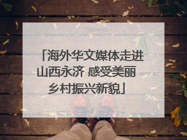 海外华文媒体走进山西永济 感受美丽乡村振兴新貌