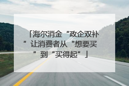 海尔消金“政企双补”让消费者从“想要买”到“买得起”