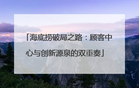 海底捞破局之路：顾客中心与创新源泉的双重奏