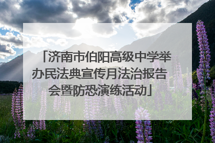 济南市伯阳高级中学举办民法典宣传月法治报告会暨防恐演练活动