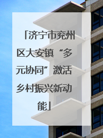 济宁市兖州区大安镇“多元协同”激活乡村振兴新动能