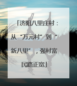 济阳八里庄村：从“万元村”到“新八里”，强村富民路正宽
