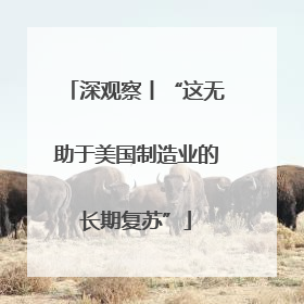 深观察丨“这无助于美国制造业的长期复苏”