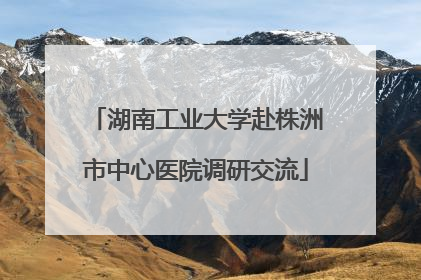 湖南工业大学赴株洲市中心医院调研交流