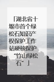 湖北省十堰市首个绿松石知识产权保护工作站硬核保护“竹山绿松石”