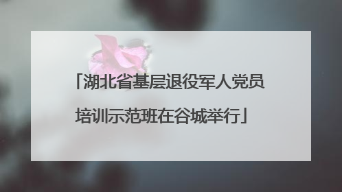 湖北省基层退役军人党员培训示范班在谷城举行