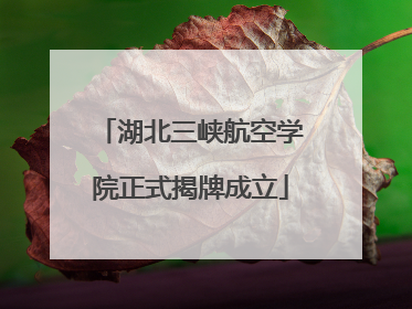湖北三峡航空学院正式揭牌成立