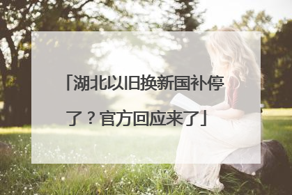 湖北以旧换新国补停了？官方回应来了