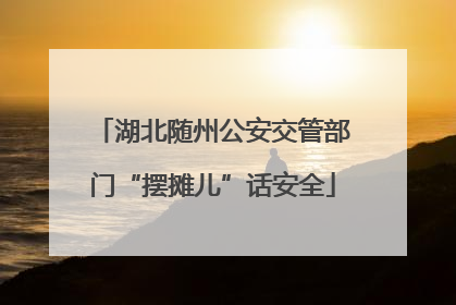 湖北随州公安交管部门“摆摊儿”话安全