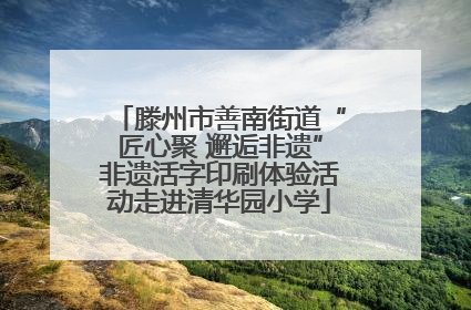 滕州市善南街道“匠心聚 邂逅非遗”非遗活字印刷体验活动走进清华园小学
