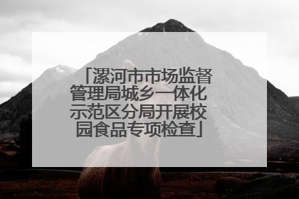 漯河市市场监督管理局城乡一体化示范区分局开展校园食品专项检查