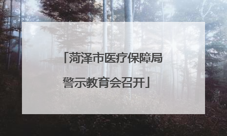 菏泽市医疗保障局警示教育会召开