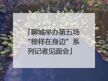 聊城举办第五场“榜样在身边”系列记者见面会