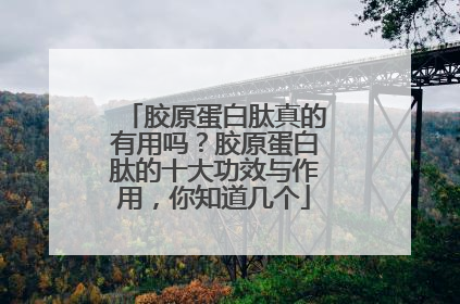 胶原蛋白肽真的有用吗？胶原蛋白肽的十大功效与作用，你知道几个