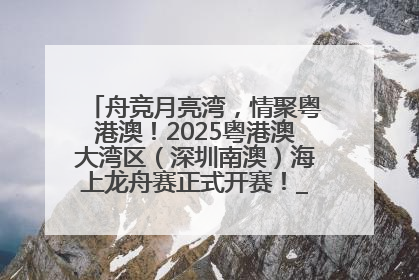 舟竞月亮湾，情聚粤港澳！2025粤港澳大湾区（深圳南澳）海上龙舟赛正式开赛！_深圳新闻网