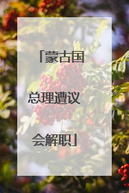 蒙古国总理遭议会解职