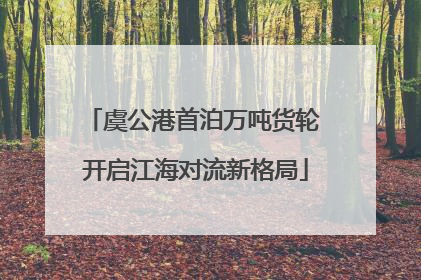 虞公港首泊万吨货轮 开启江海对流新格局