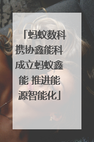 蚂蚁数科携协鑫能科成立蚂蚁鑫能 推进能源智能化