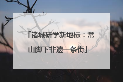 诸城研学新地标：常山脚下非遗一条街