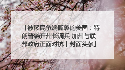 被移民争端撕裂的美国：特朗普绕开州长调兵 加州与联邦政府正面对抗丨封面头条