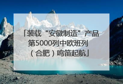 装载“安徽制造”产品 第5000列中欧班列（合肥）鸣笛起航