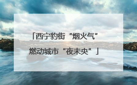 西宁豹街“烟火气” 燃动城市“夜未央”