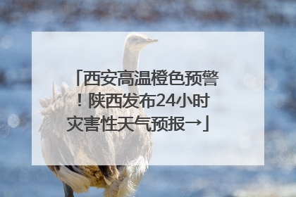 西安高温橙色预警！陕西发布24小时灾害性天气预报→