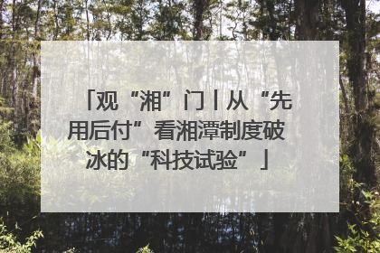 观“湘”门丨从“先用后付”看湘潭制度破冰的“科技试验”
