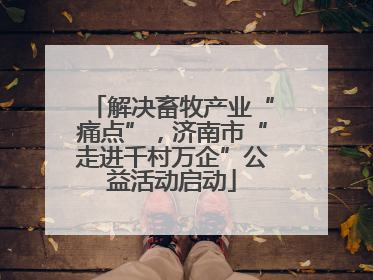 解决畜牧产业“痛点”，济南市“走进千村万企”公益活动启动