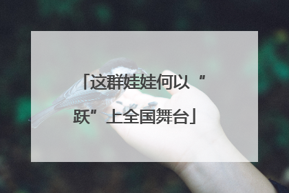 这群娃娃何以“跃”上全国舞台