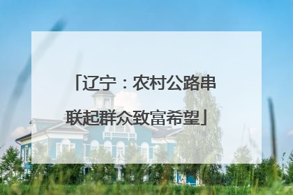 辽宁：农村公路串联起群众致富希望