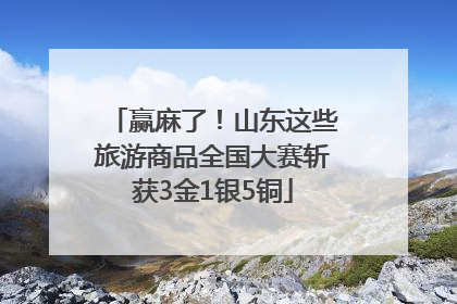 赢麻了！山东这些旅游商品全国大赛斩获3金1银5铜